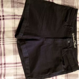Black jean shorts